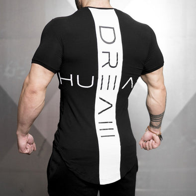 2020 New Men Skinny T-shirt Gyms Fitness Bodybuilding Workout t shirt Male Printed Tee Tops Summer Fashion Casual Brand Clothing