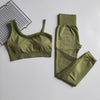 Yoga Pants Women Seamless Fitness Clothing Sportswear Woman Gym Leggings Padded Push-up Strappy Sports Bra Sports Set Tracksuit
