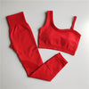 Yoga Pants Women Seamless Fitness Clothing Sportswear Woman Gym Leggings Padded Push-up Strappy Sports Bra Sports Set Tracksuit