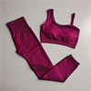 Yoga Pants Women Seamless Fitness Clothing Sportswear Woman Gym Leggings Padded Push-up Strappy Sports Bra Sports Set Tracksuit