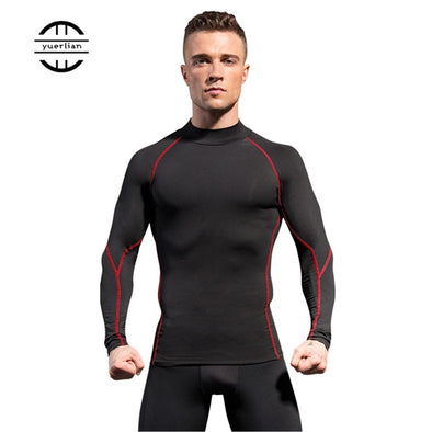 Men Sport Shirt man Gym Fitness Tight Mens Running T-shirt Basketball Jersey Sportswear Bodybuilding Musculation Gym Clothing