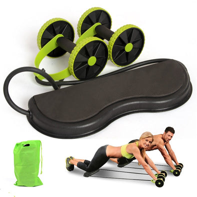 Muscle Exercise Equipment Power Roll Abdominal and Full Body Workout Double Wheel Arm Waist Leg Trainer Home Gym Fitness