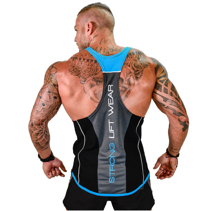 Men Workout Tank Top Sleeveless Gym Shirts Bodybuilding Fitness