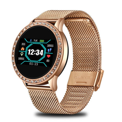 Lige senhoras relógio inteligente mulher pressão arterial monitor de freqüência cardíaca fitness rastreador esporte banda inteligente despertador lembrete smartwatch